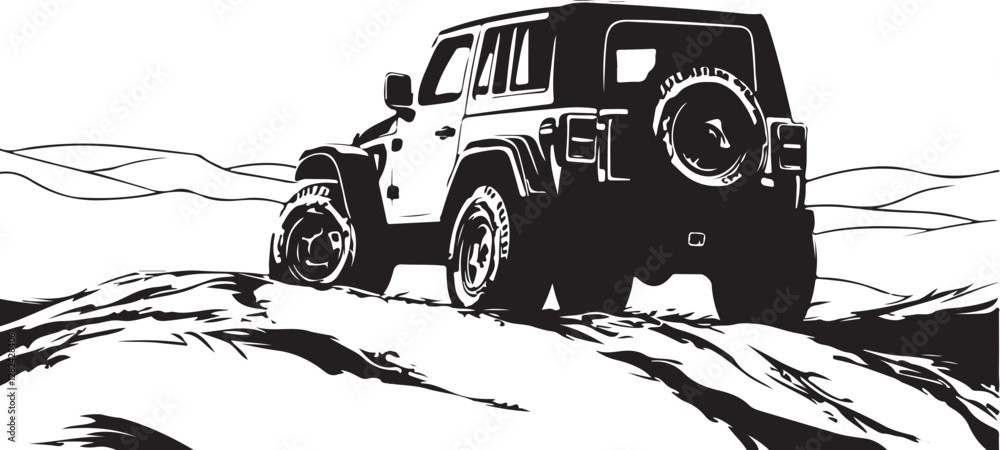 Obraz premium truck in the desert
