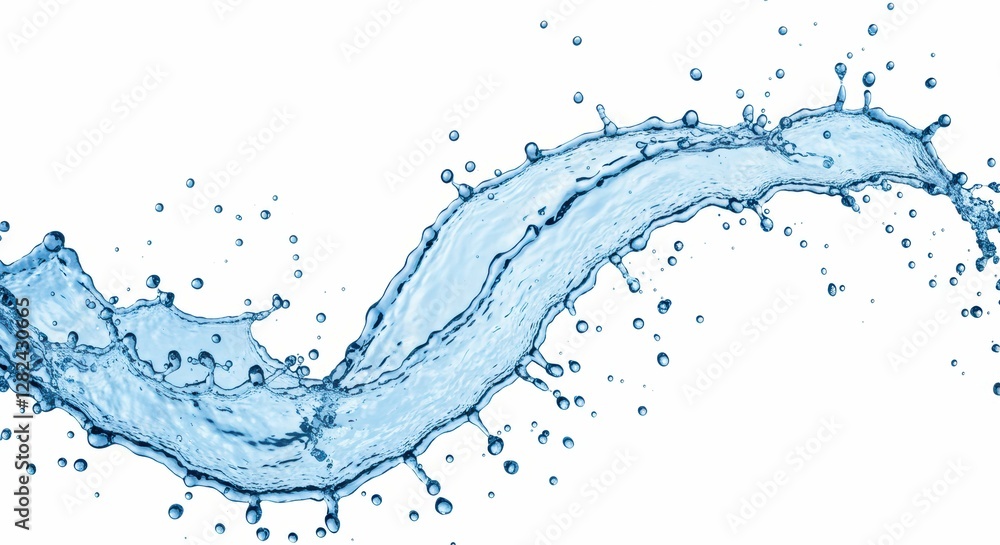 Dynamic splash of water illustrating fluid motion and energy. Dynamic splash of water illustrating fluid motion and energy.