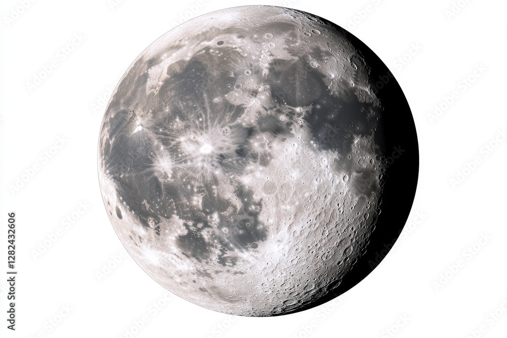 Naklejka premium Moon transparent png, isolated lunar space graphic resource