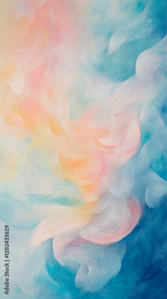 Fototapeta premium Pastel Acrylic Swirls Blending Seamlessly