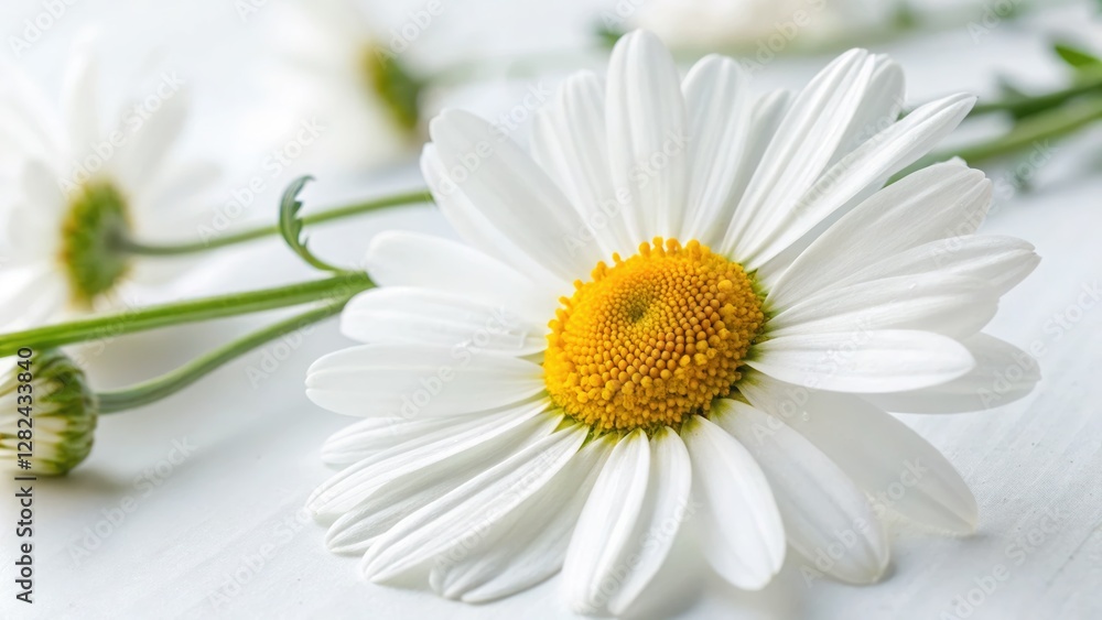 Fototapeta premium Oxeye Daisy Close-Up: Leucanthemum Vulgare
