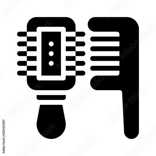 hairbrush glyph icon