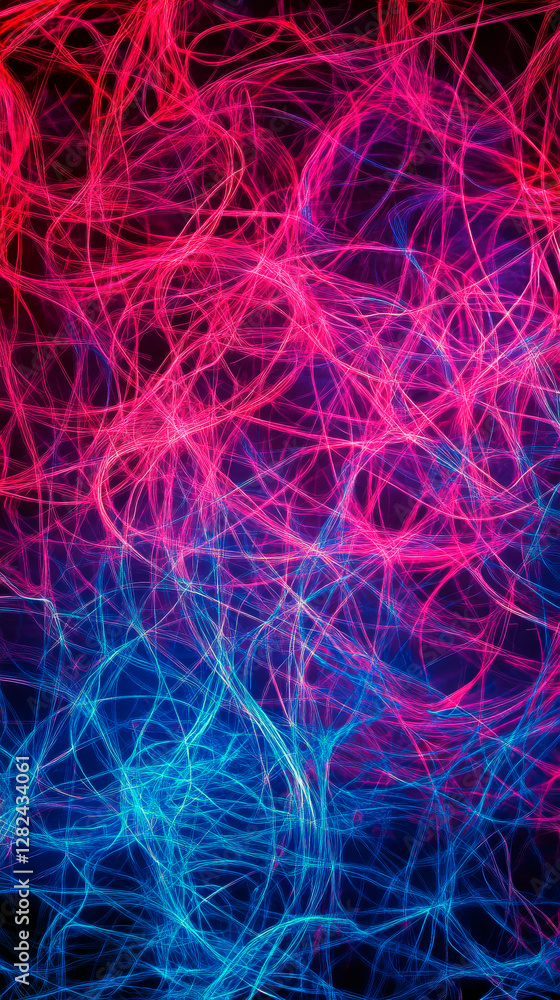 Interwoven Neon Lines in Electric Blue and Magenta Interwoven Neon Lines in Electric Blue and Magenta