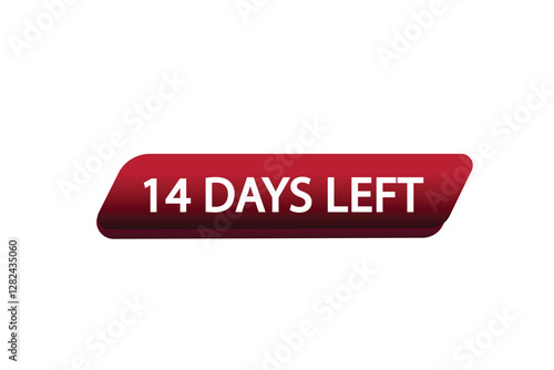 14 days left, sale countdown vector symbol, clock, time,  background, template 14 days left go, countdown, sticker, left banner, business, sale, label button
