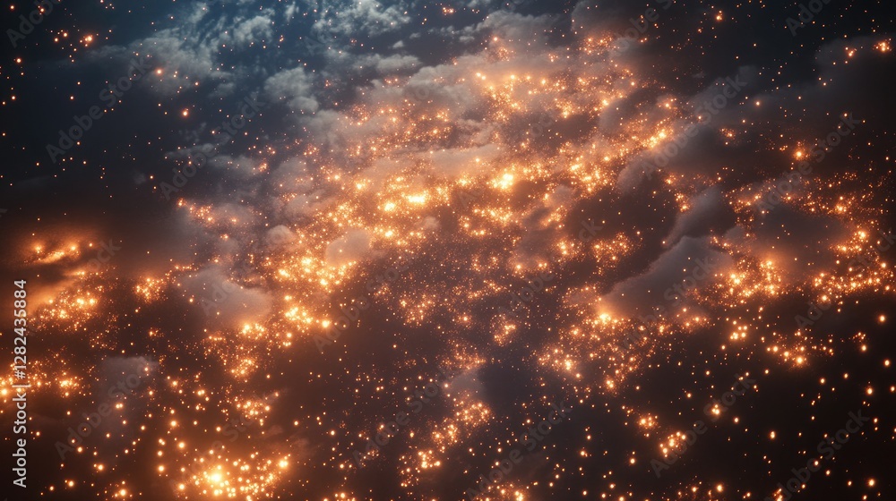 Naklejka premium A stunning cosmic spectacle with thousands of bright stars illuminating the vast darkness of the night.