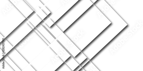 Abstract white and grey smooth light minimal geometric square tringle shape soft shadow. Modern Abstract Background with Tilt Diagonal Lines Soft White Gray Gradient institution, party, festive.  