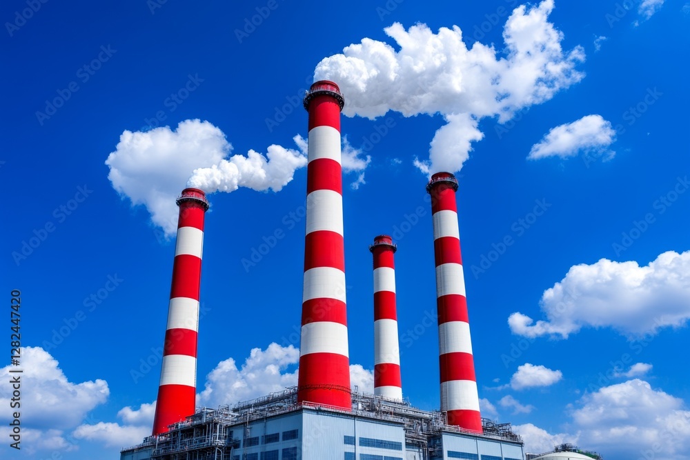 Power station clean modern factory Petroleum petrochemical industry building outdoors landscape Power station clean modern factory Petroleum petrochemical industry building outdoors landscape