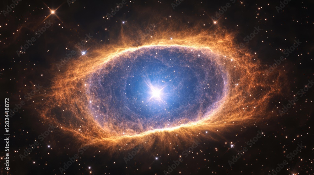Obraz premium Woven cosmic thread glowing in celestial light, embodying the vast beauty of the universe. 