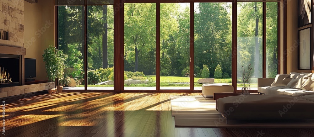 Sun-drenched Modern Home with Forest View Sun-drenched Modern Home with Forest View