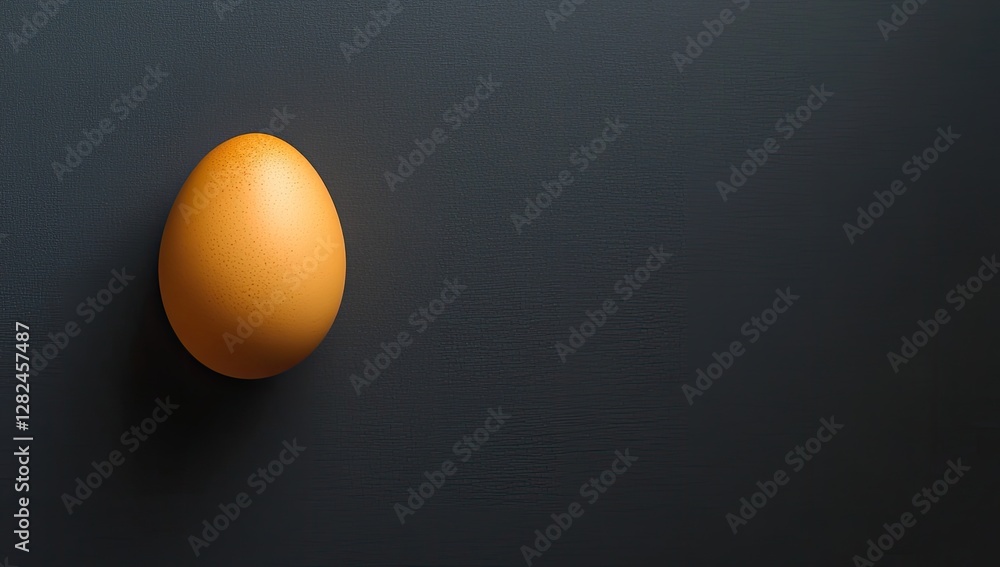 Single egg on dark surface, still life Single egg on dark surface, still life