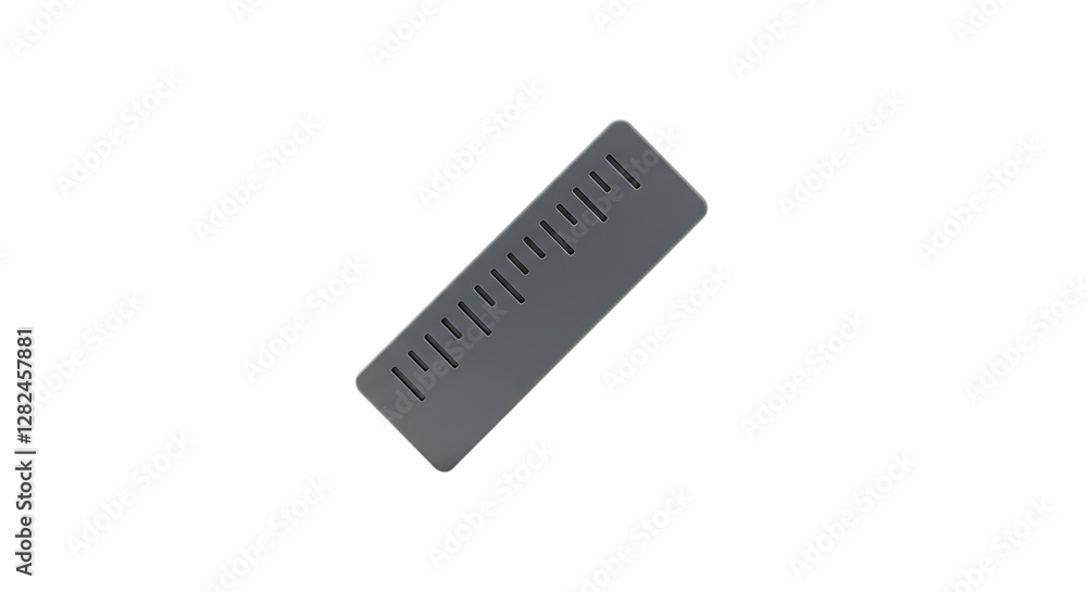 Gray Ruler for Measuring and Educational Purposes Gray Ruler for Measuring and Educational Purposes