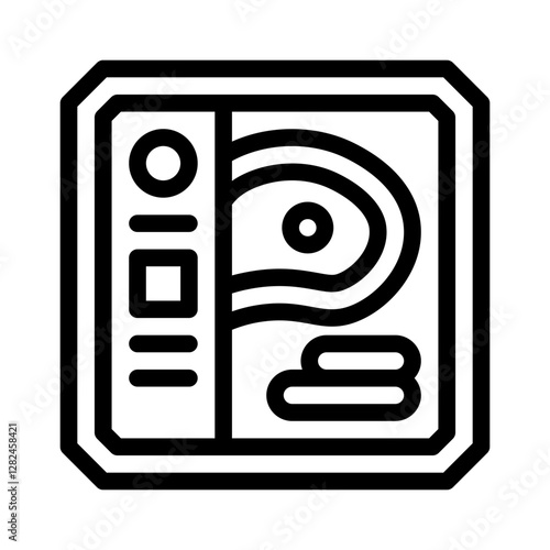 frozen food line icon