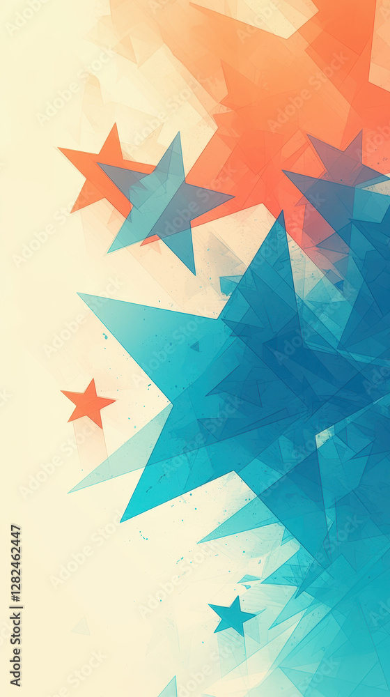 Obraz premium Colorful Abstract Stars on Soft Background for Creative Design Use