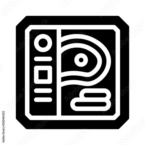 frozen food glyph icon