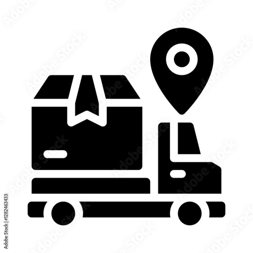 grocery delivery glyph icon