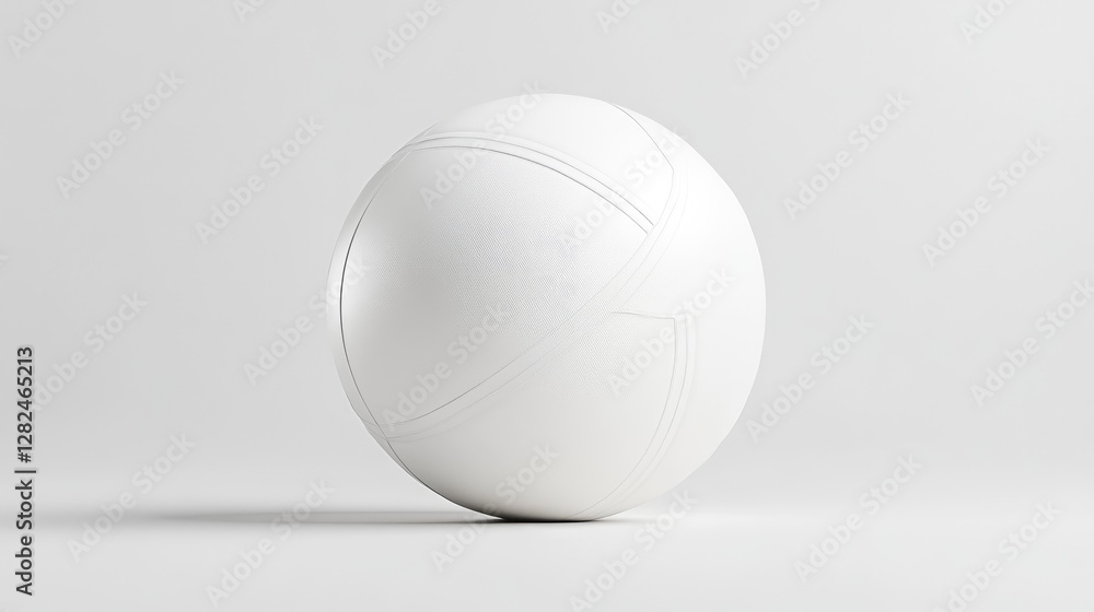 White volleyball mockup, high-quality digital rendering, professional sports equipment with soft shadows. White volleyball mockup, high-quality digital rendering, professional sports equipment with soft shadows.