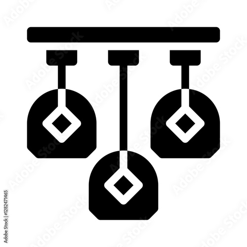 hanging lights glyph icon