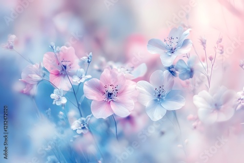Delicate Floral Blur with Soft Pastel Tones Romantic and Serene Aesthetic