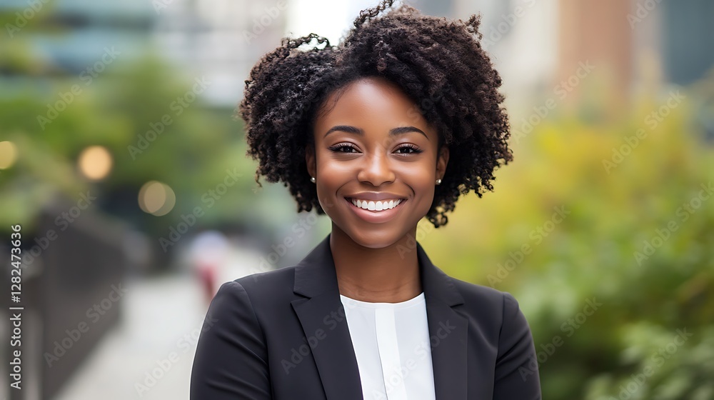Portrait of a Confident and Smiling African American Businesswoman Portrait of a Confident and Smiling African American Businesswoman