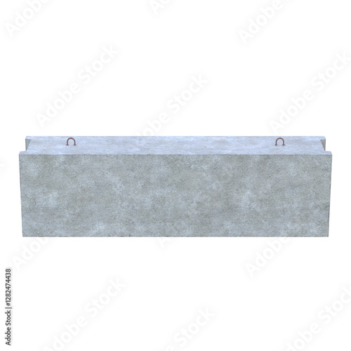 Fototapeta Naklejka Na Ścianę i Meble -  Concrete Foundation, 3d illustration isolated on white background