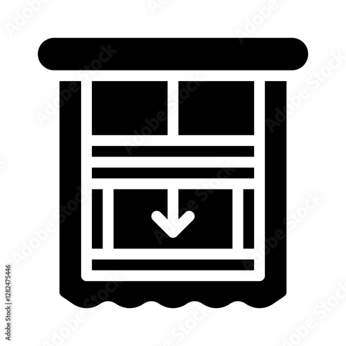 curtains glyph icon