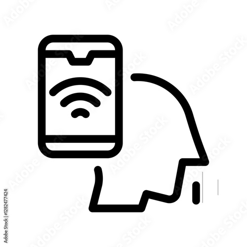 voice assistant line icon