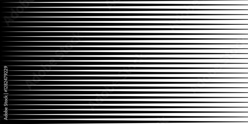 Striped halftone gradation texture. Fading vertical line gradient background. Repeating pattern backdrop. Black halftone parallel lines backdrop for overlay,