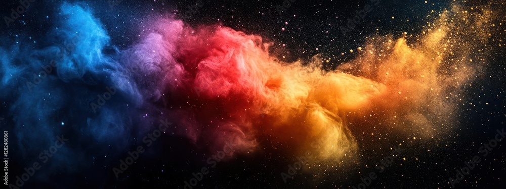 A colorful nebula in space A colorful nebula in space