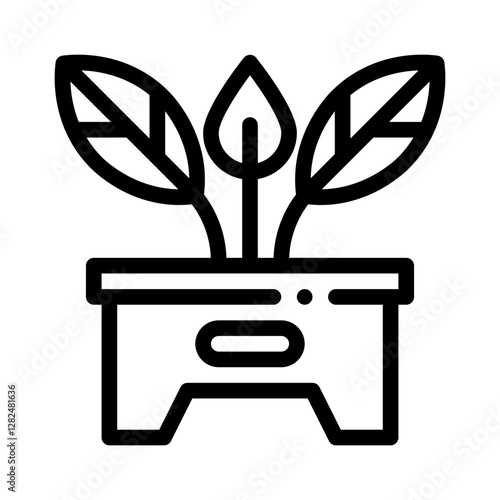 flower bed line icon