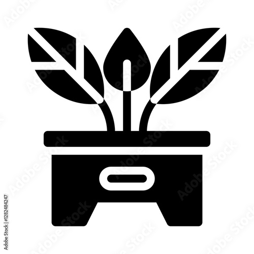 flower bed glyph icon