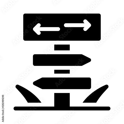 hedge trimming glyph icon