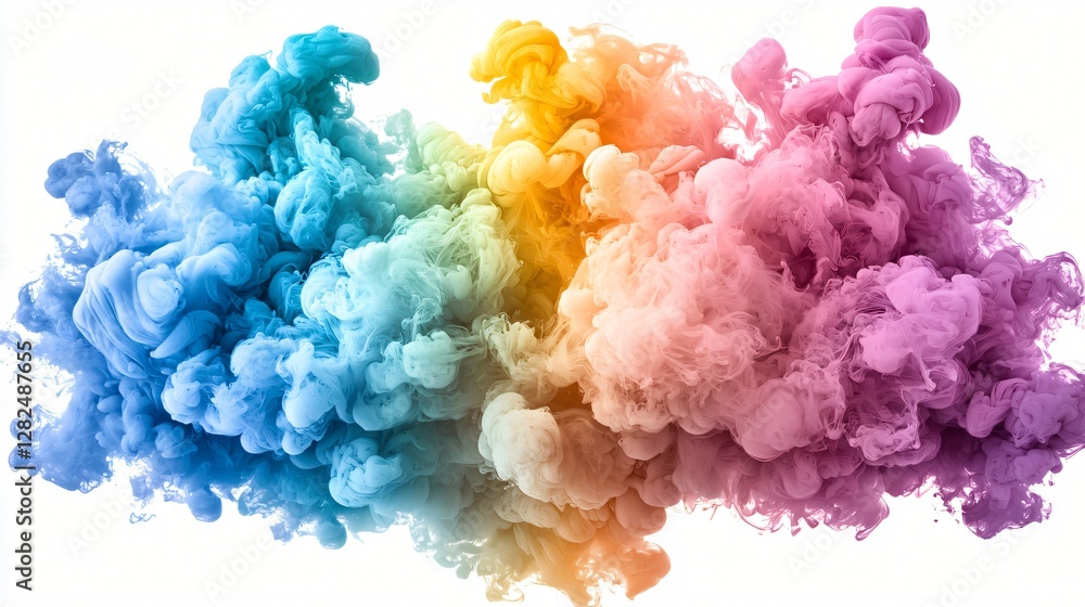 Colorful ink swirling in water, abstract background, design element Colorful ink swirling in water, abstract background, design element