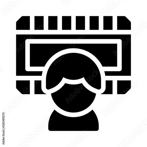 action movie glyph icon