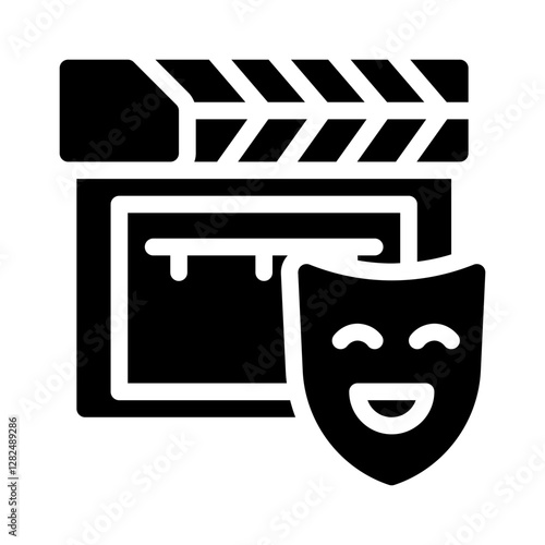 comedy glyph icon