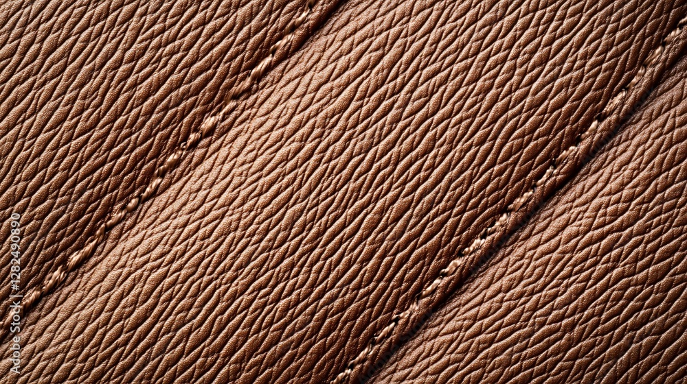 Detailed close up shot of brown leather texture details Detailed close up shot of brown leather texture details