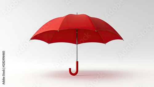 Red umbrella on white background (5) photo