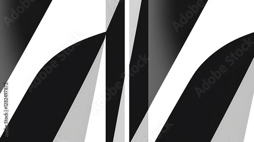 Wallpaper Mural A minimalist vector graphic, featuring a simple geometric pattern, utilizing a monochromatic color scheme, sharp, clean lines, a repeating motif, a square format. Torontodigital.ca