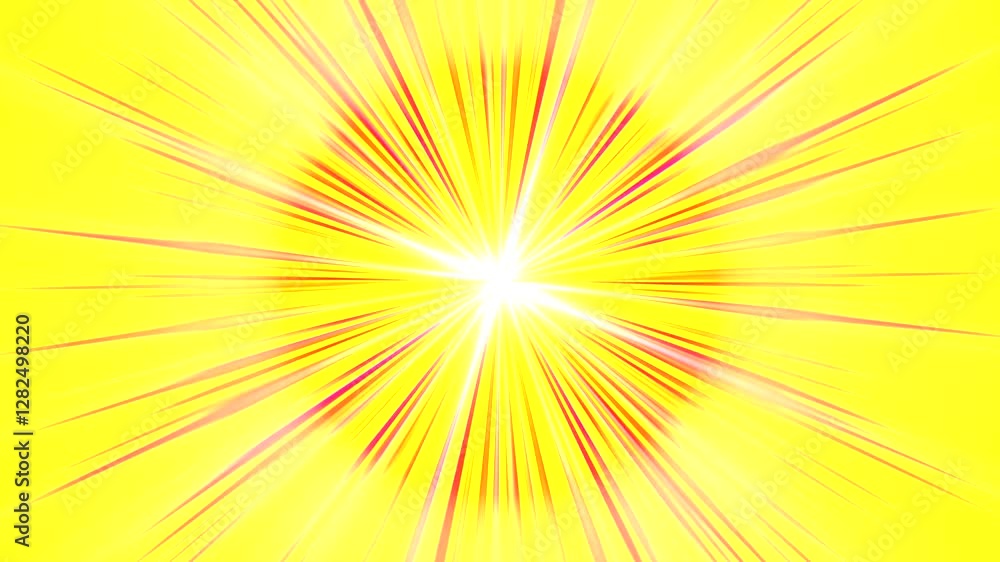 Bright and glowing sun with sunbeams animation Bright and glowing sun with sunbeams animation