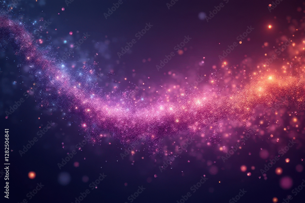 Obraz premium vibrant cosmic background with sparkling stars and colorful lights