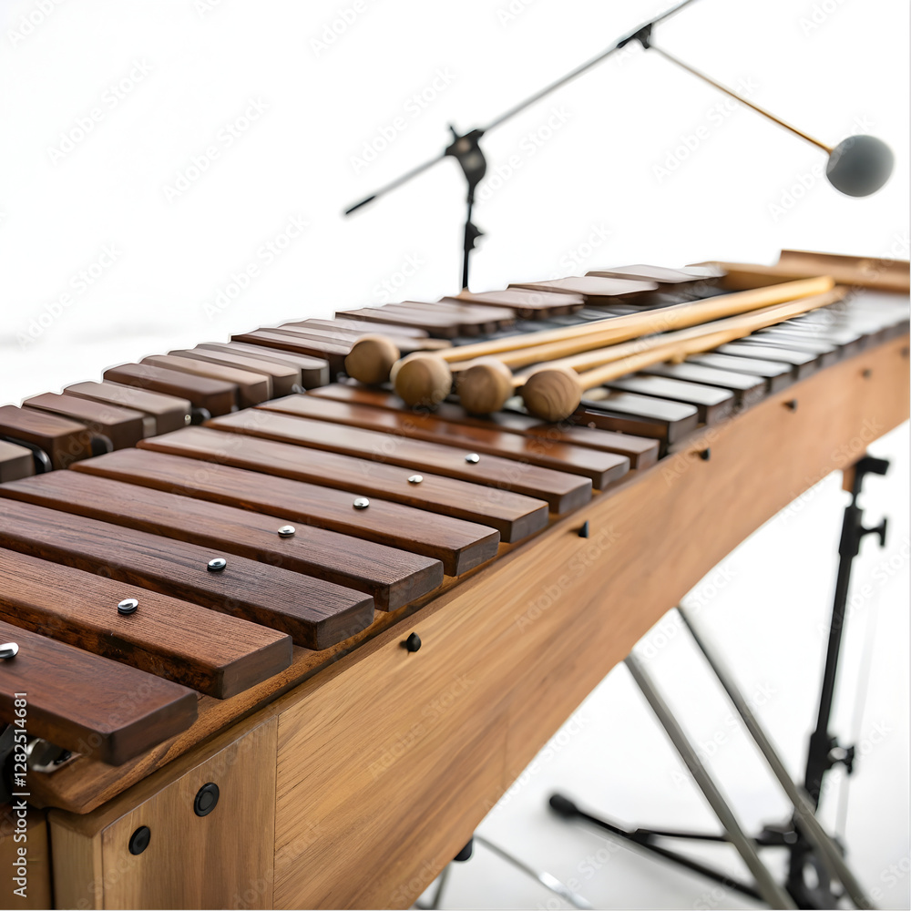 Naklejka premium wooden xylophone isolated on white