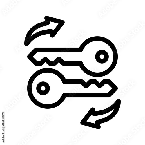 key handover line icon