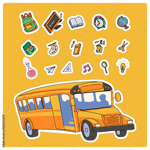 School Days: Colorful Educational Vector Assets