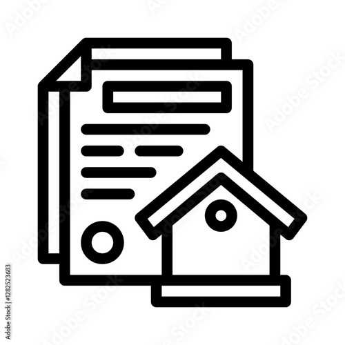 mortgage loan line icon