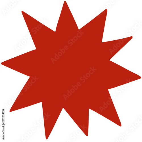 red star on transparent background