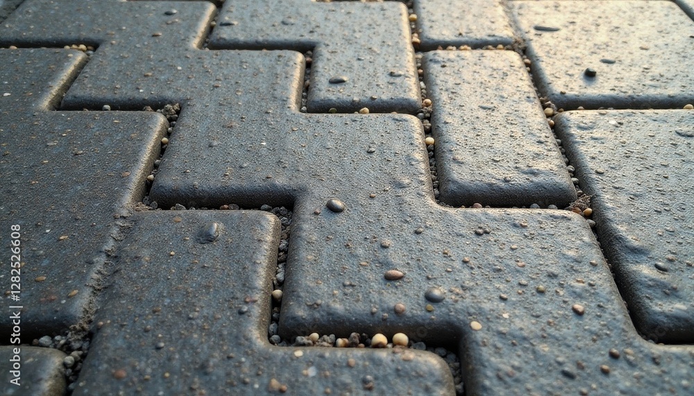 Tiny stone embedded in textured concrete tile, running bond pattern , material, detail Tiny stone embedded in textured concrete tile, running bond pattern , material, detail