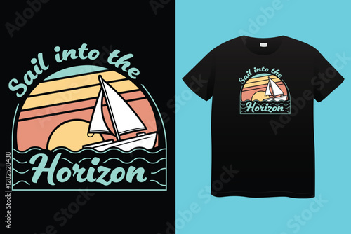 France Saint Tropez Les Voiles De Provence-Alpes-Cote d'Azur slogan print with hand-drawn sailboat illustration for graphic tee t-shirt or poster.