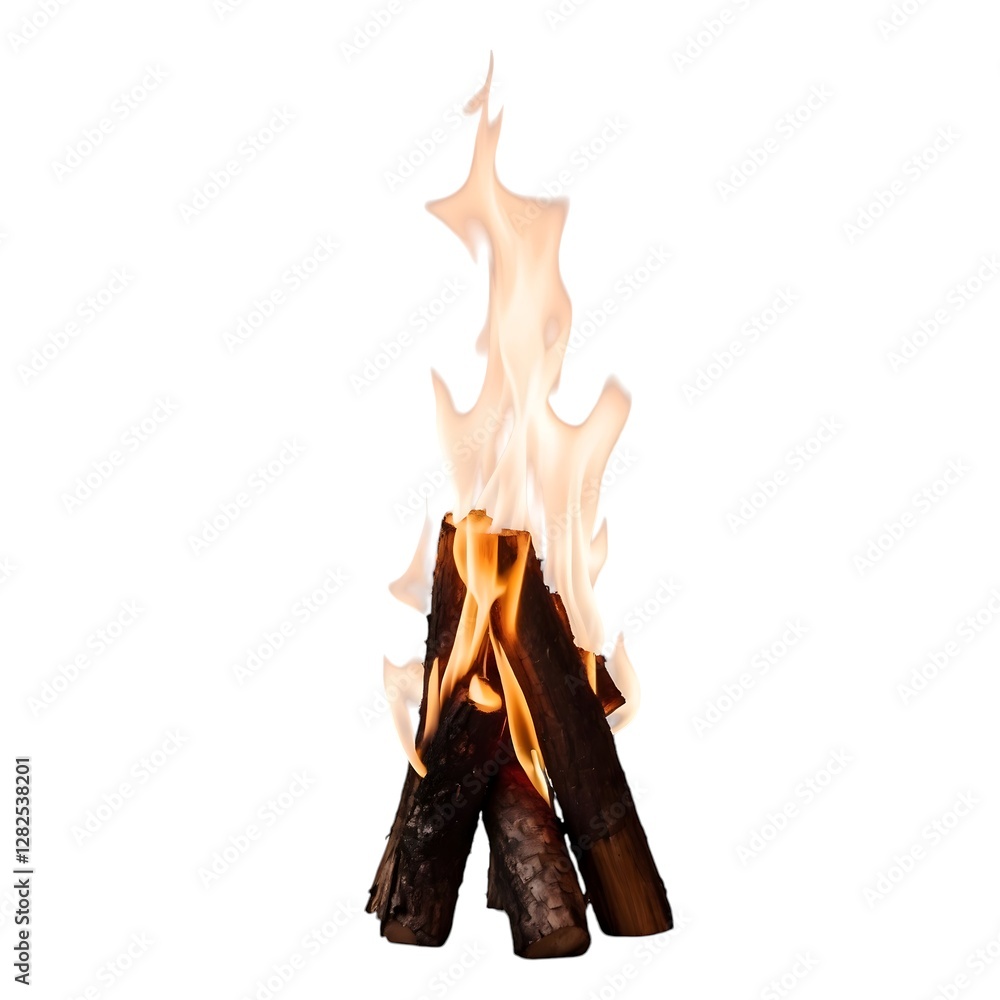 custom made wallpaper toronto digitalBurning Firewood Logs Against a White Background