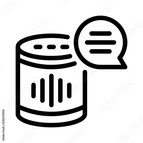 voice assistant line icon