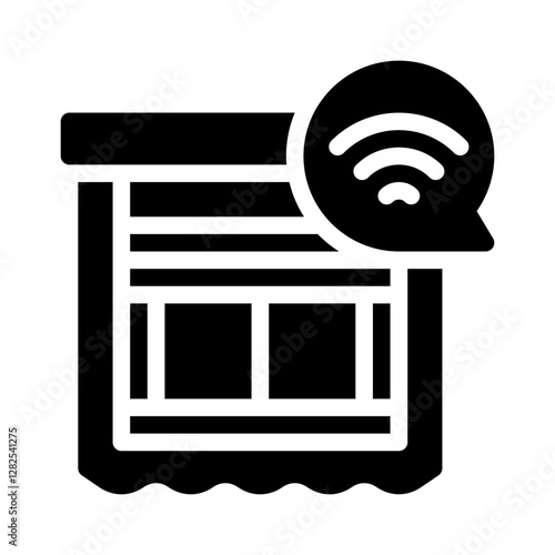 smart blinds glyph icon