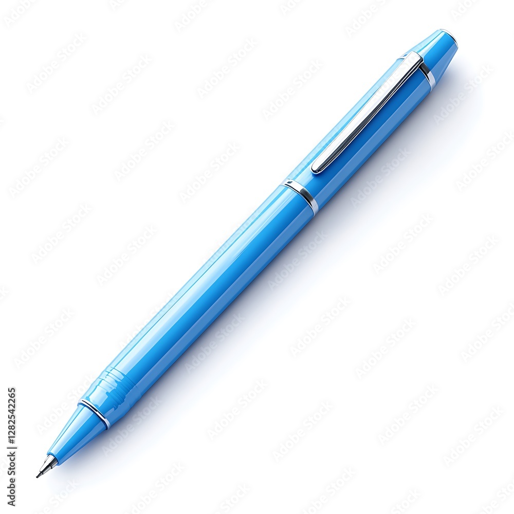 A blue pen icon, in a simple and cute style with smooth edges, on a white background, A blue pen icon, in a simple and cute style with smooth edges, on a white background,
